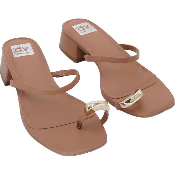 DV Dolce Vita Narra Toe-Ring Block Heel Sandals Toffee US 9 - Picture 1 of 6